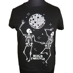 Wound Up Skeleton Disco Ball Disco Fever Tee Shirt Junior Plus 3XL 21